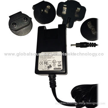 Interchangeable 5V 3A AC/DC adapters used in different country, high efficiency, 1.5m cable